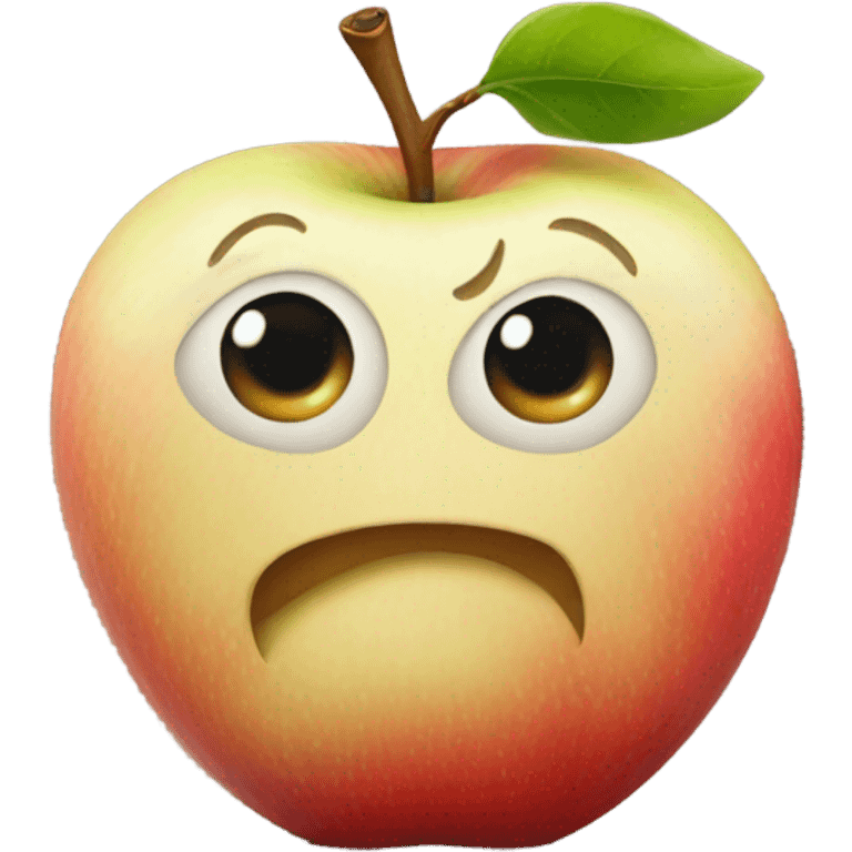 Apple with eyes emoji