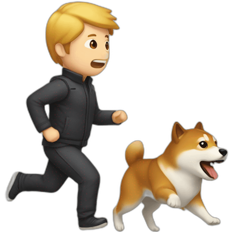 man escape from shiba emoji