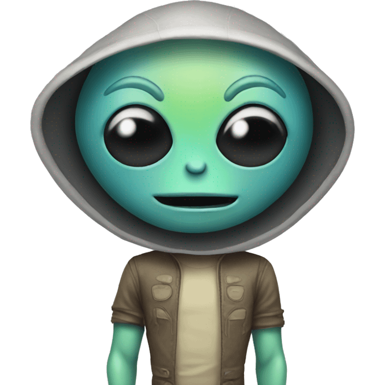 Alien with a gay emoji