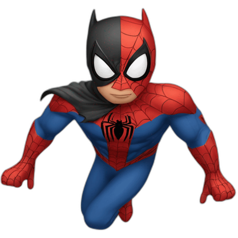 Spider-Man qui embrasse Batman emoji