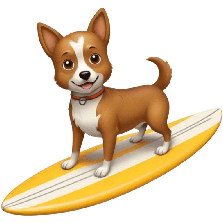 Dog on a surfboa  emoji