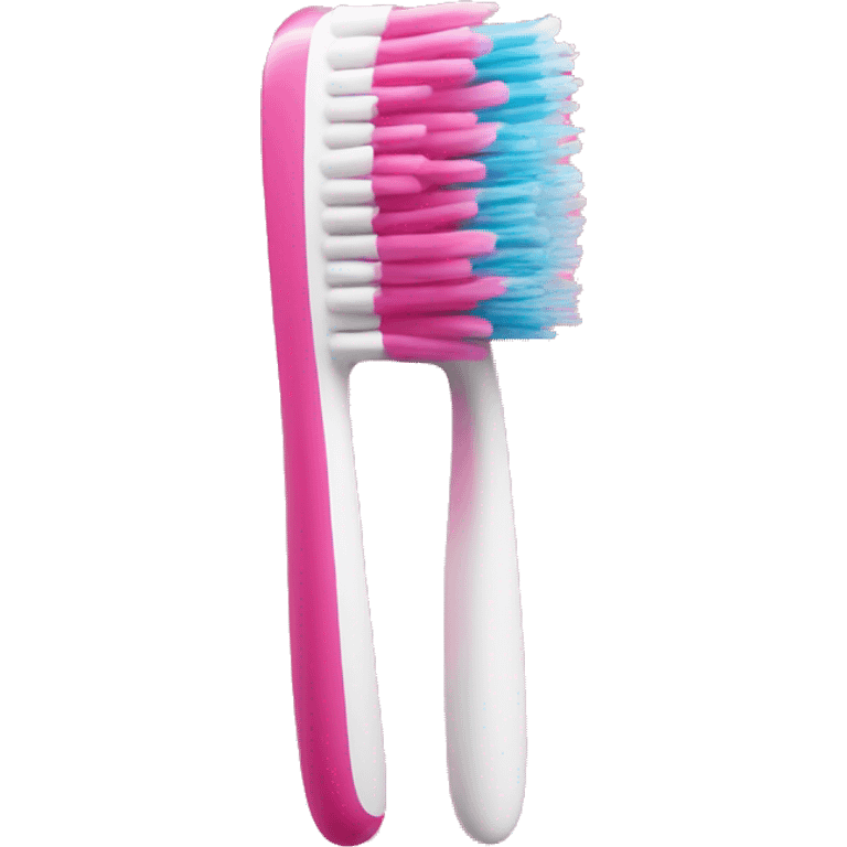 Pink toothbrush emoji