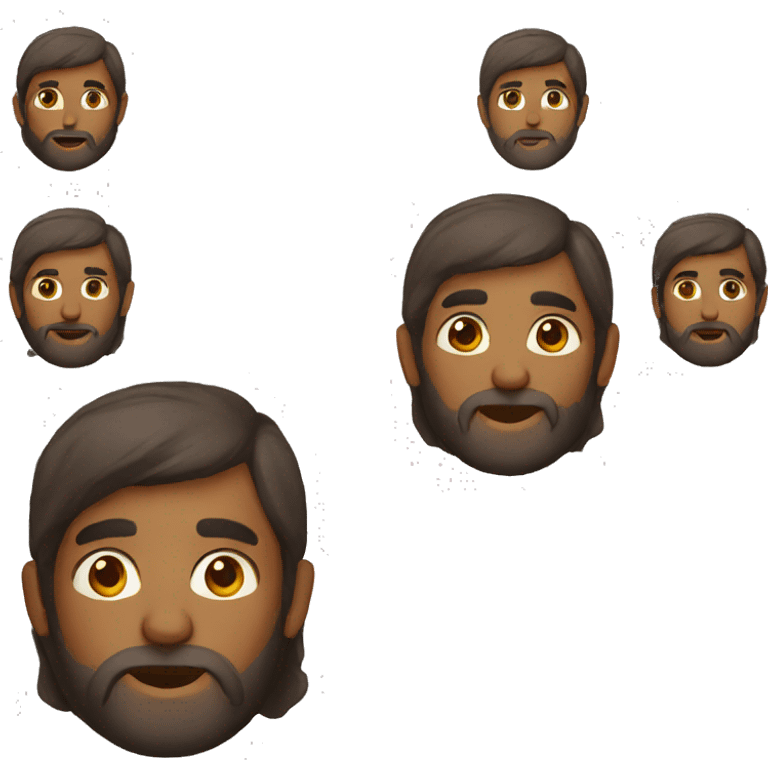 Indian guy with light beard emoji