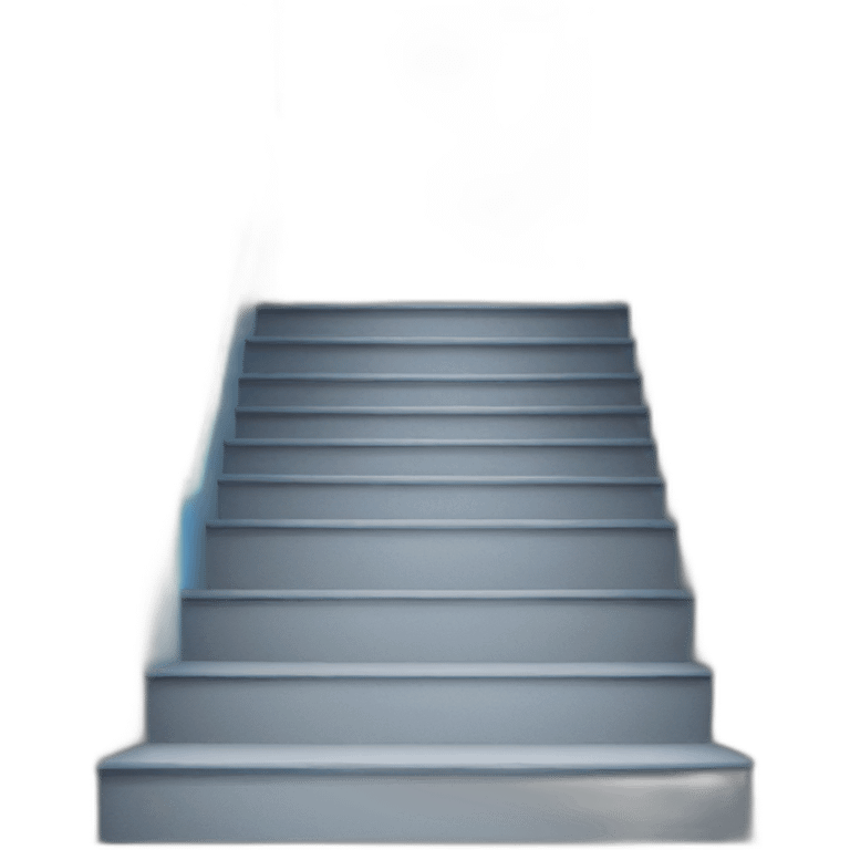 a stair step with blue neon effect emoji