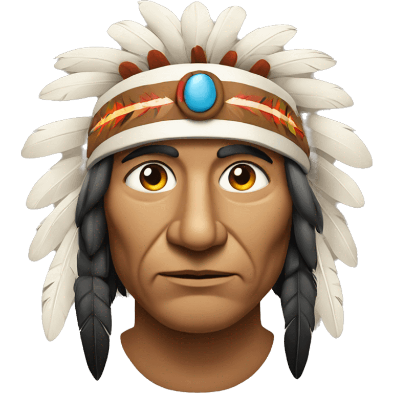 Indian chief  wise od face represents peace and authority emoji