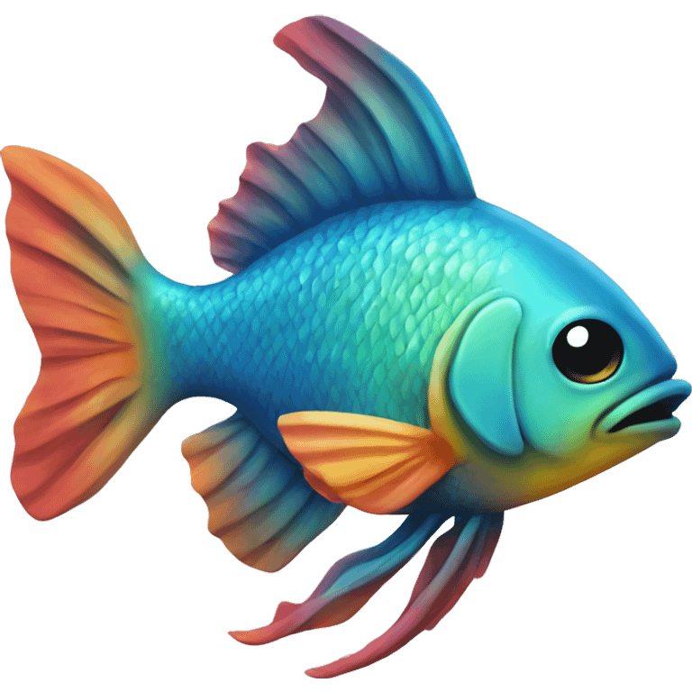 Colorful fishes in the sea emoji