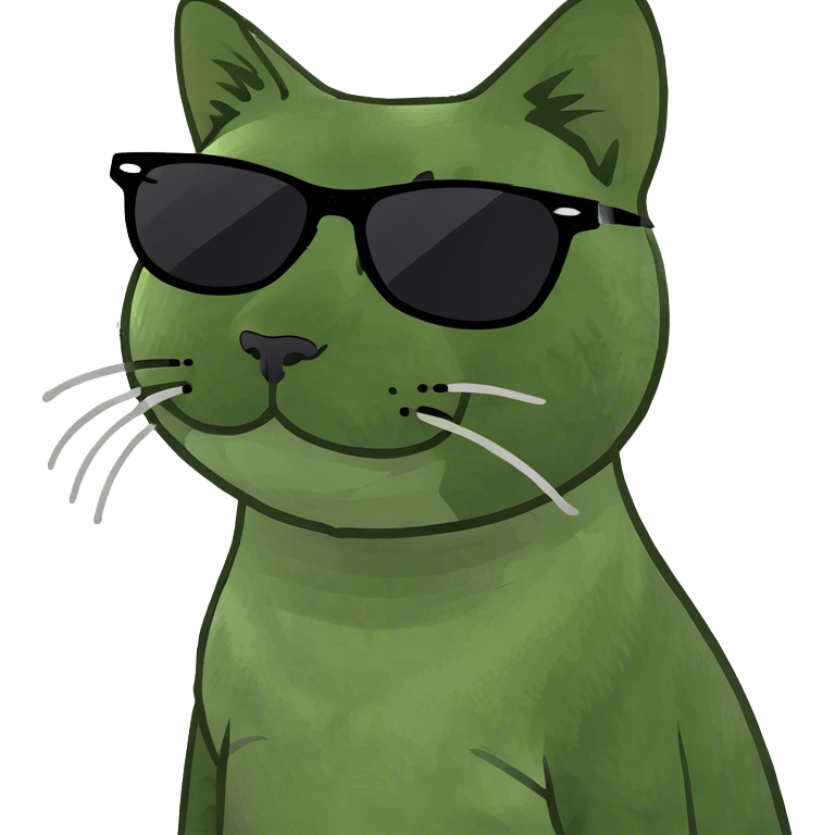 Cat with sunglasses emoji