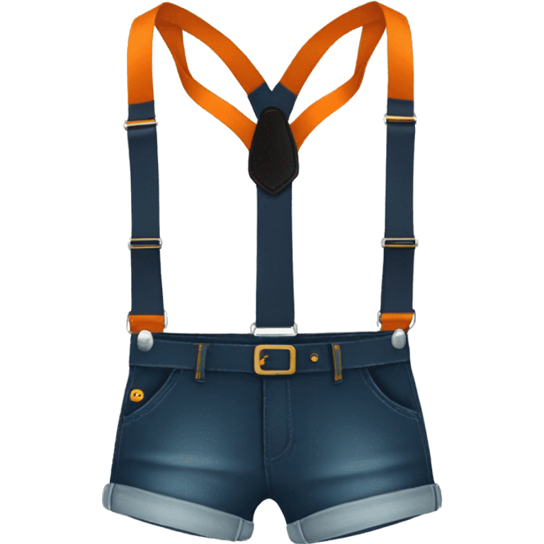 a pants with suspenders orange emoji