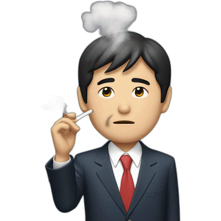 Shinzo Abe smoking emoji