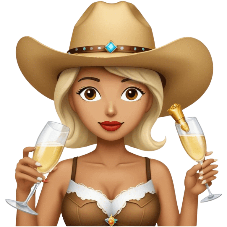 Cowgirl partying  emoji