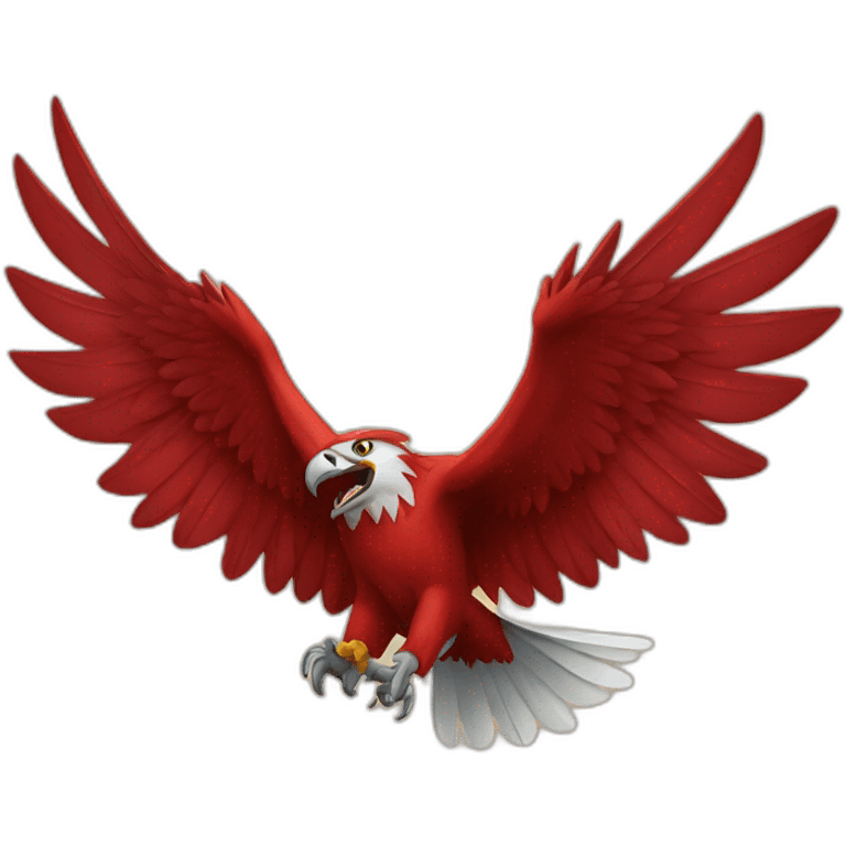 red eagle with sharp teeth emoji