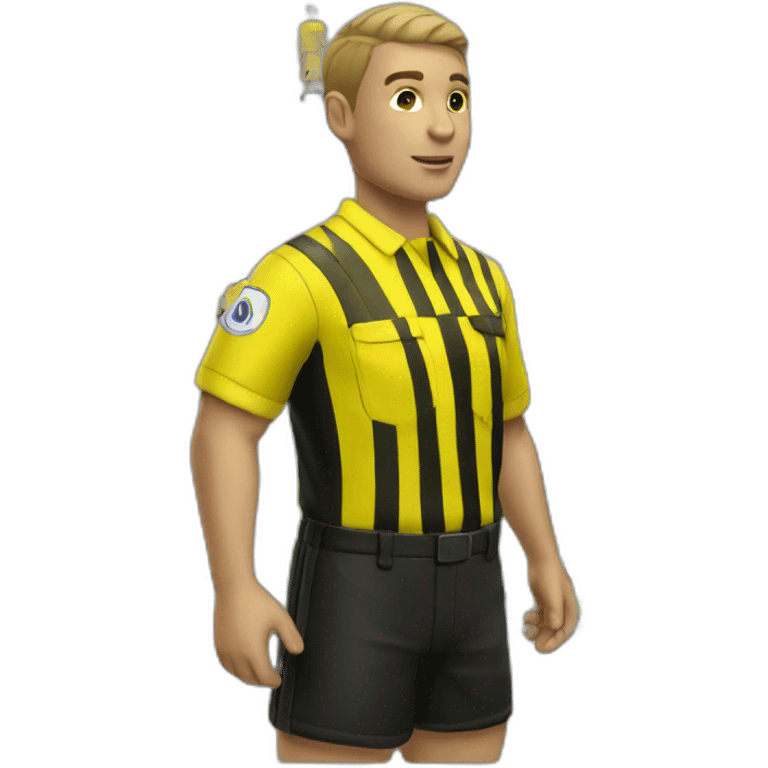 Referee soccer yellow shirt  emoji