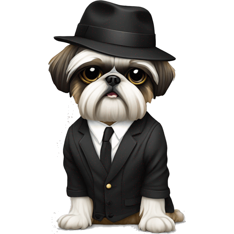 shih tzu as gangster rapper emoji