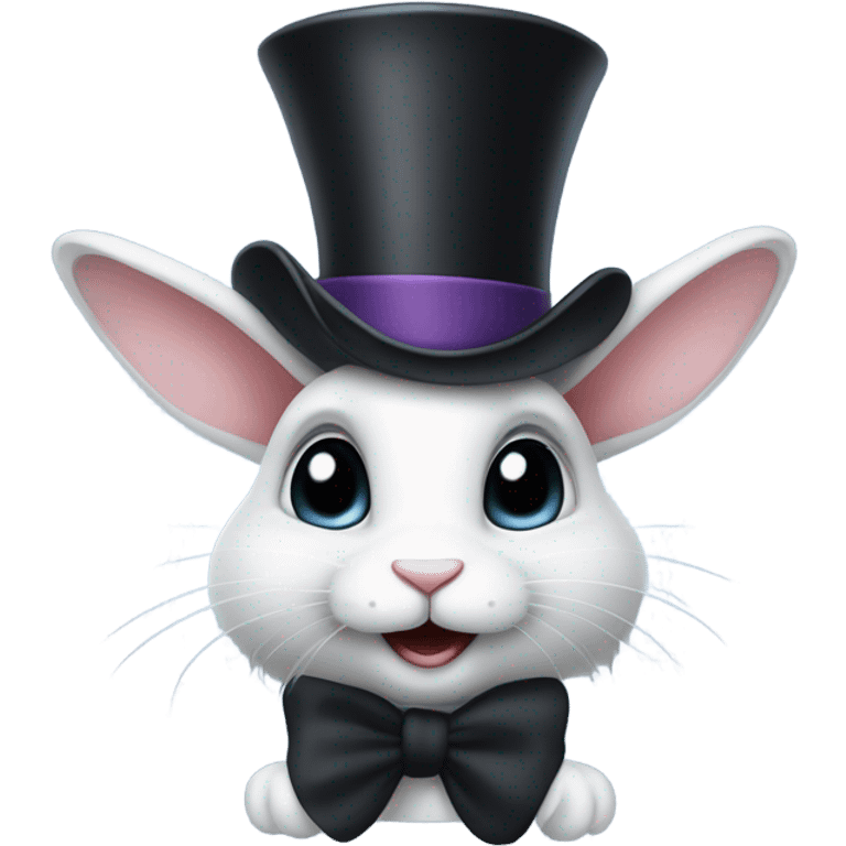 Magician rabbit coming out of a top hat emoji