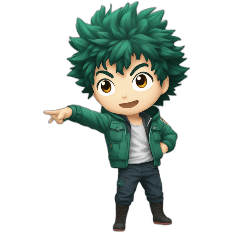 Izuku Midoriya qui a le pouce en l'air emoji