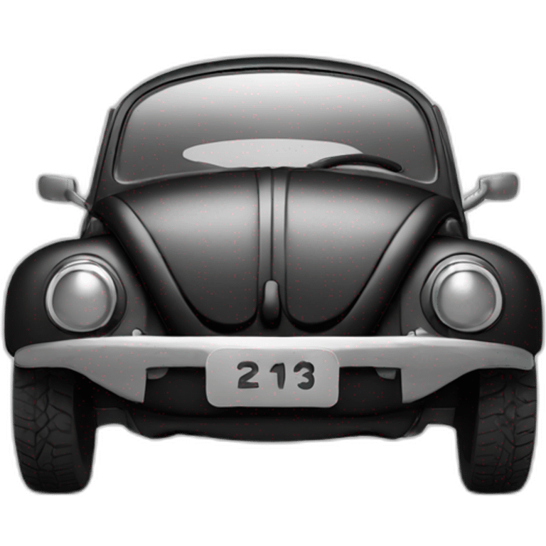 sweet beetle black and white emoji