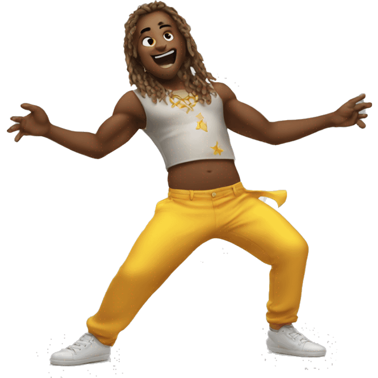 emoji of dancing mood with high energy emoji