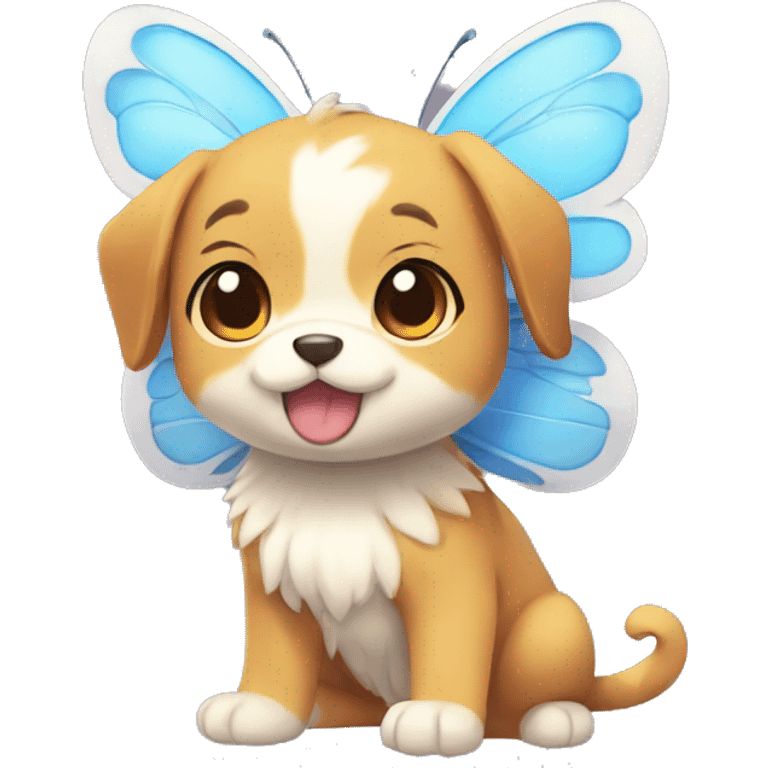 Kawaii Butterfly-Puppy-Pokémon-Fakémon Full Body emoji