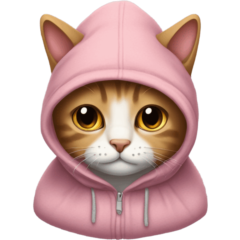 Cat wearing a hoodie emoji