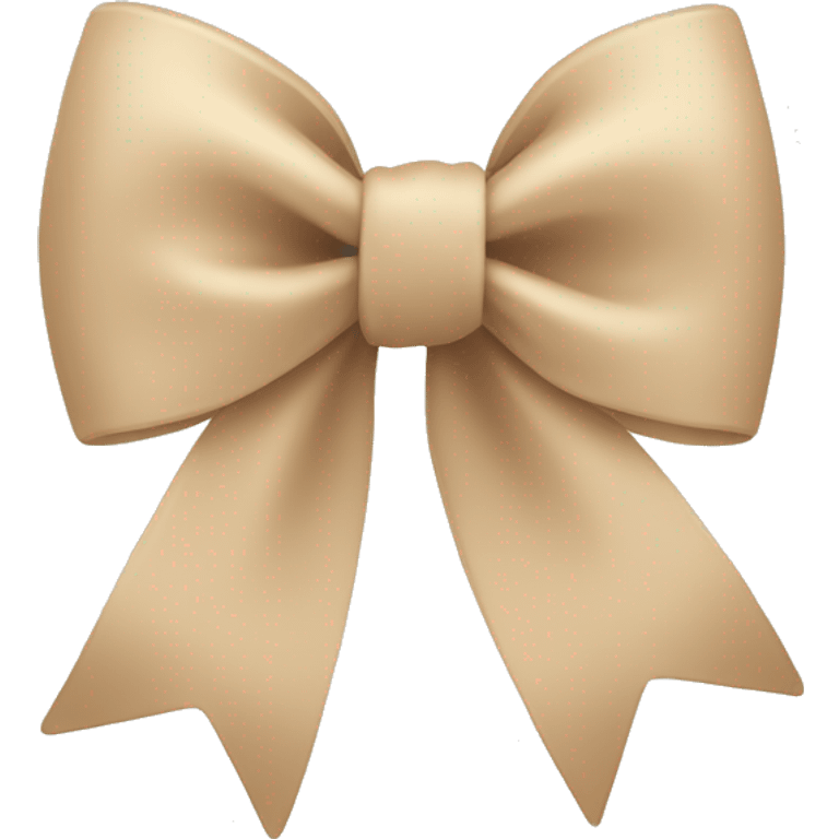 Cute beige bow  emoji