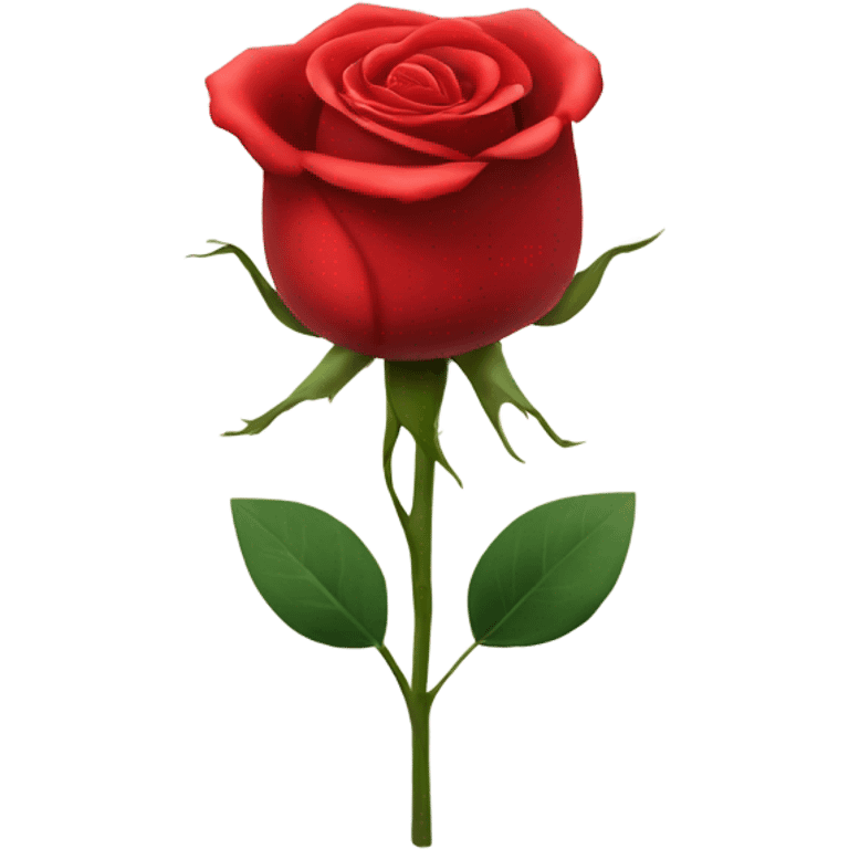 1 single Red rose in valentine bouquet  emoji