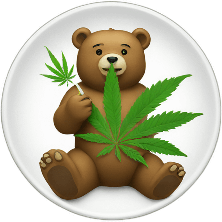 bears eating cannabis emoji