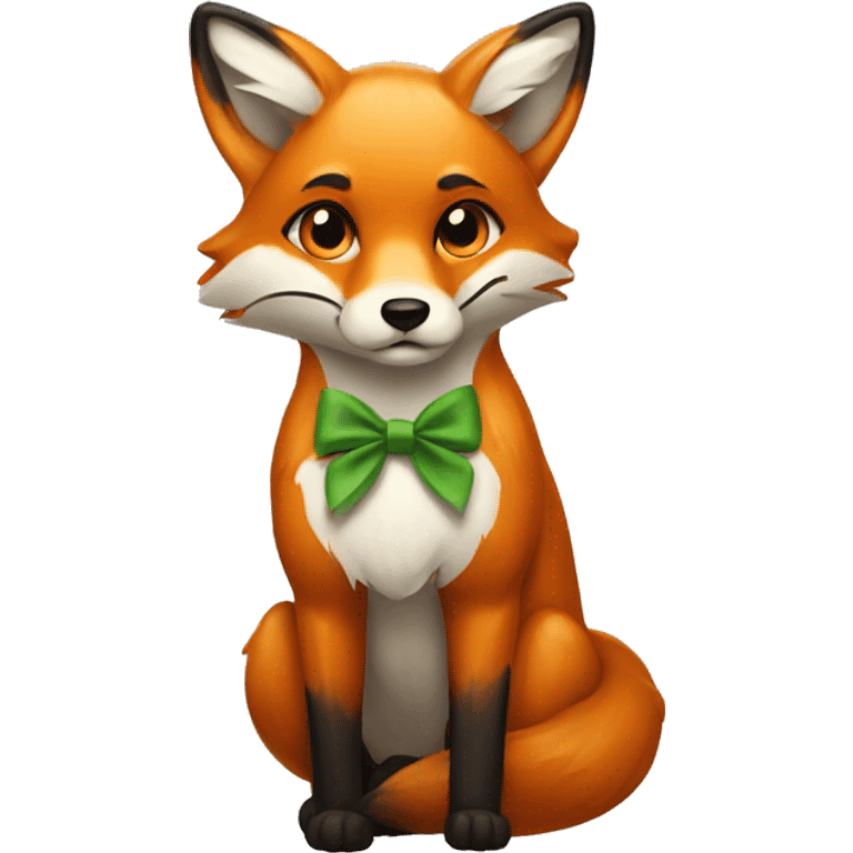 Fox with a bow emoji