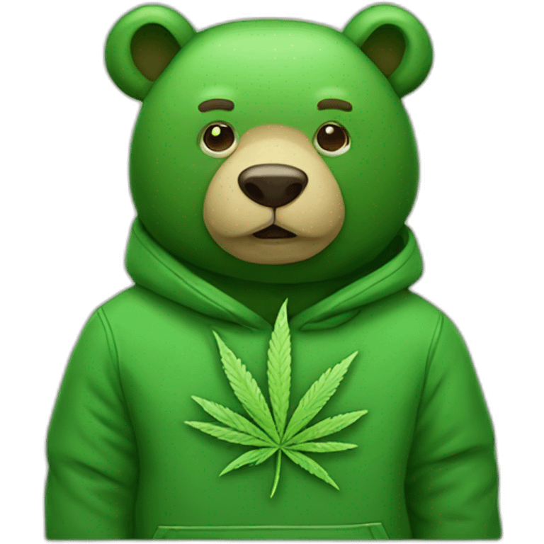 Cannabis bear emoji