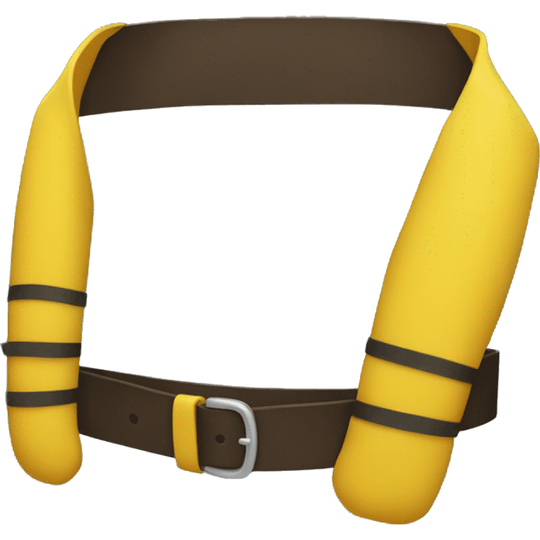 yellow arms attached to belt emoji