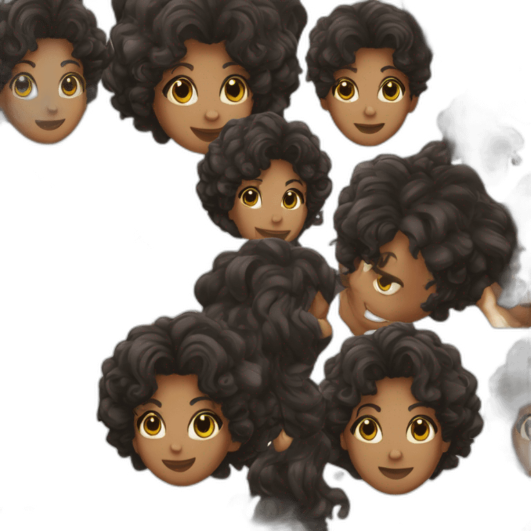 Black girl, brown eyes, black hair dancing mickel jackson emoji