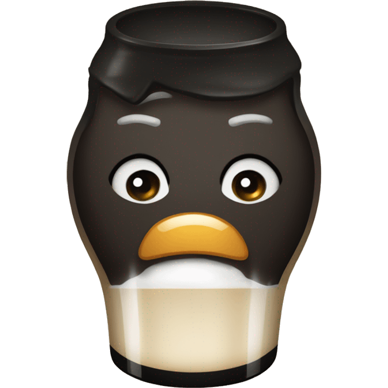 half empty pint of Guinness emoji