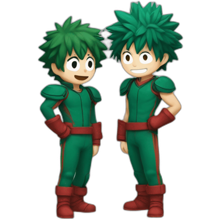 deku et shoto s'embrassent emoji