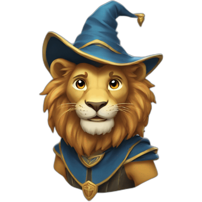 Lion wizard smile emoji