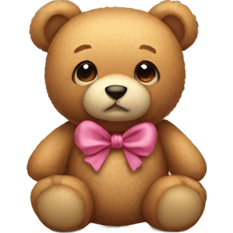 teddy bear with bow emoji