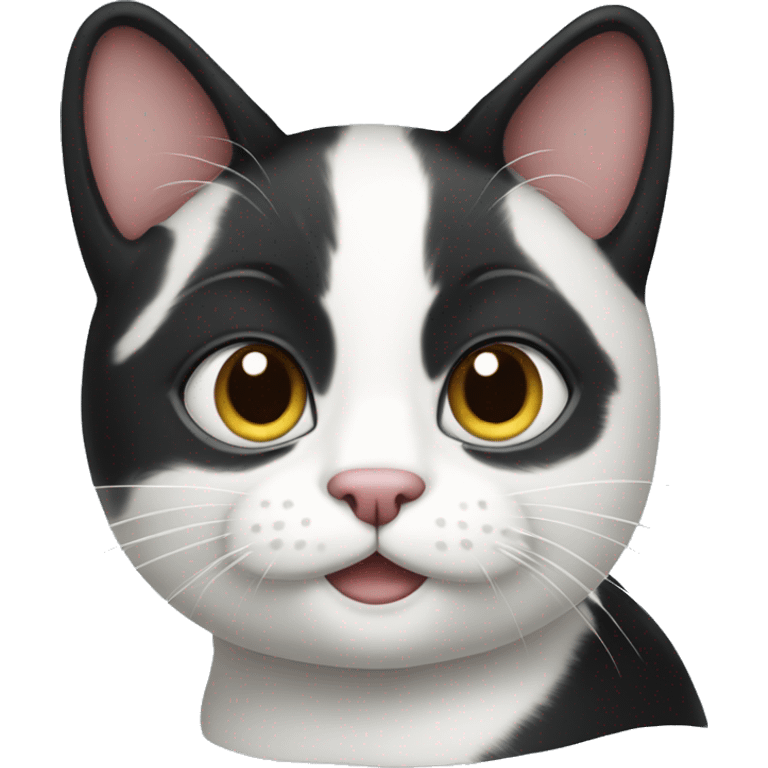 black and white cat emoji