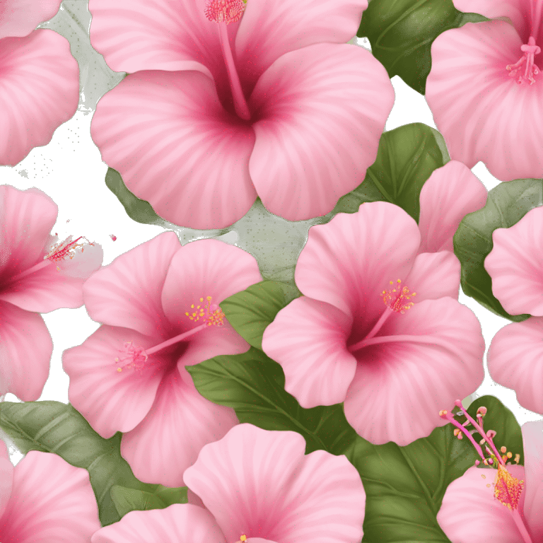 pastel pink hibiscus emoji