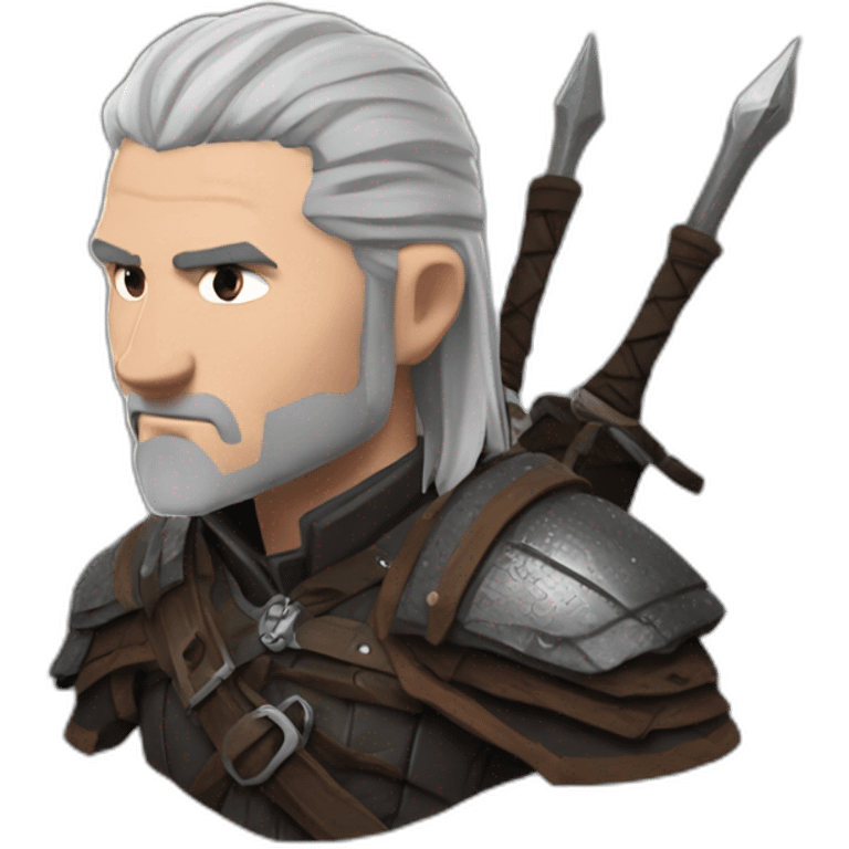 geralt on roach emoji