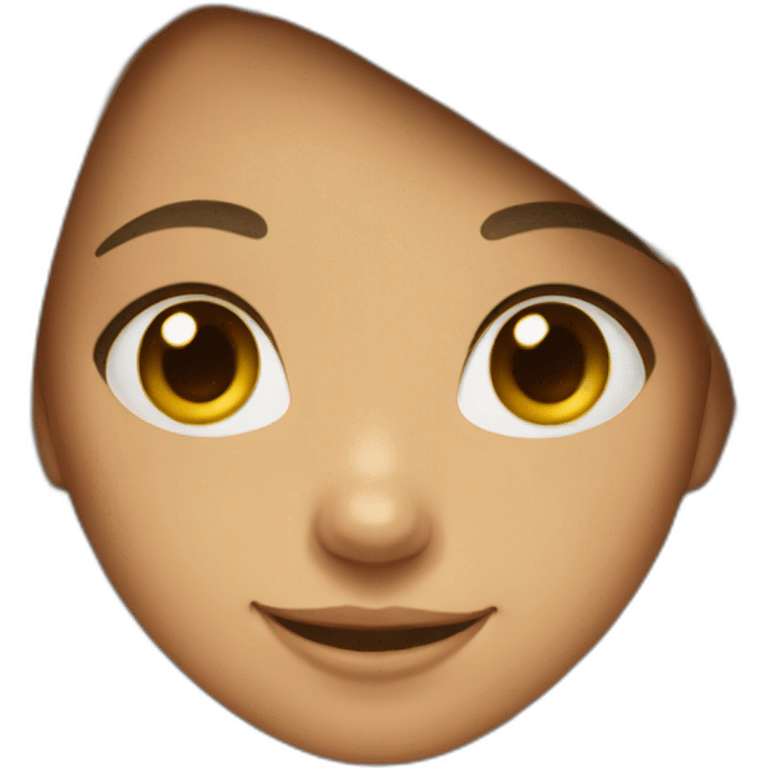 A girl with dimples emoji