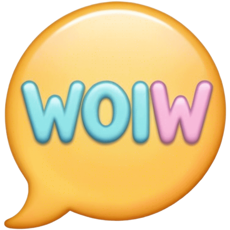 pastel sign say "wow" emoji