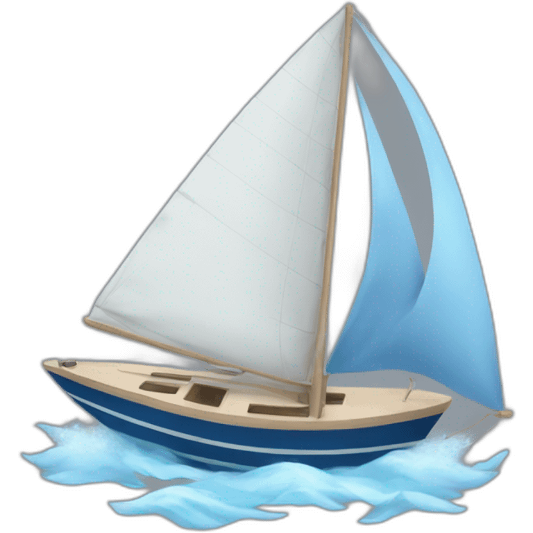 sailboat with winds emoji