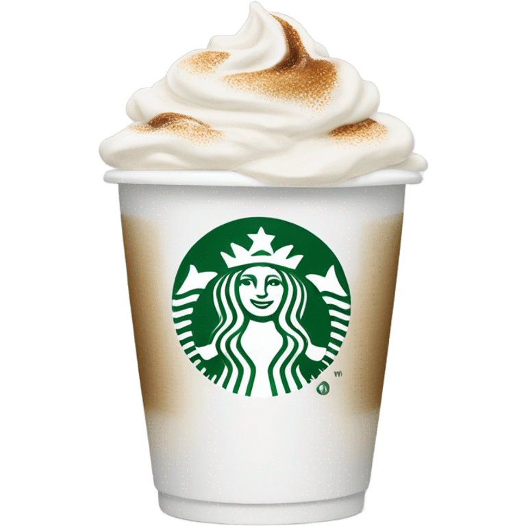 white starbucks with cream emoji