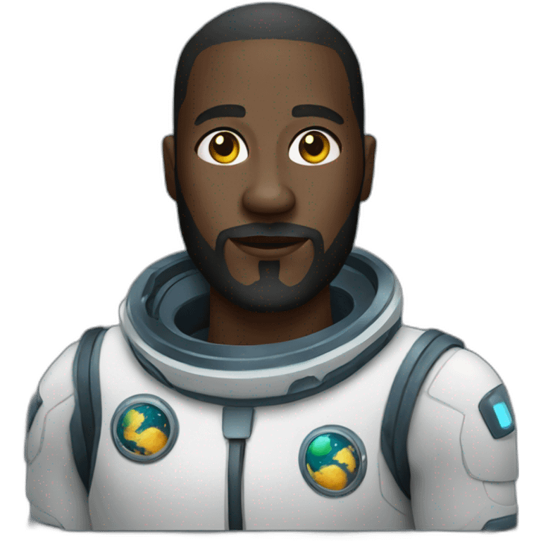 African space man with beard emoji