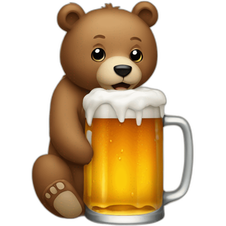 Bear beer emoji