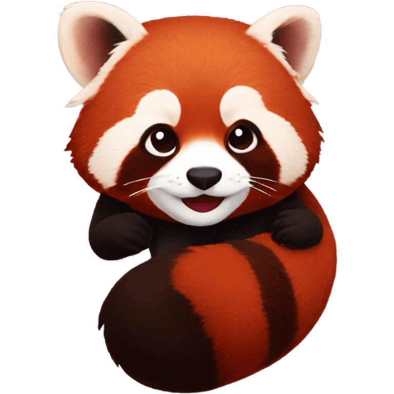 red panda kiss emoji