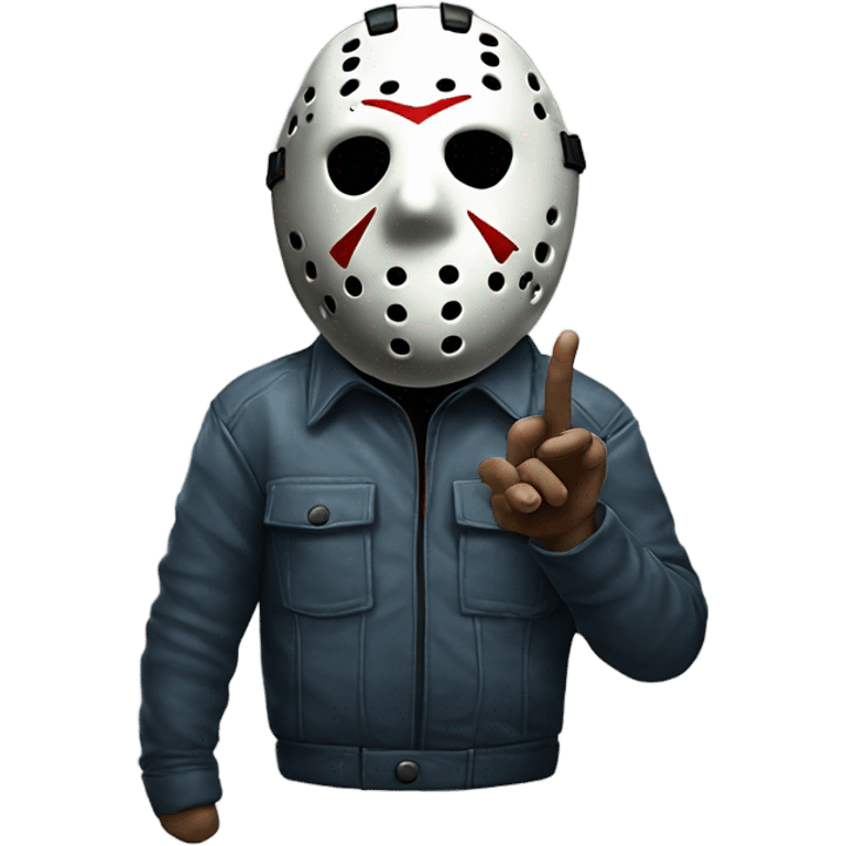 Jason voorhees blowing a kiss emoji