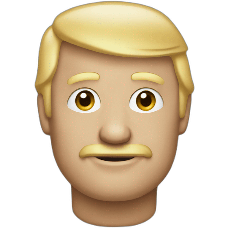 Bald Donald Trump with beard emoji