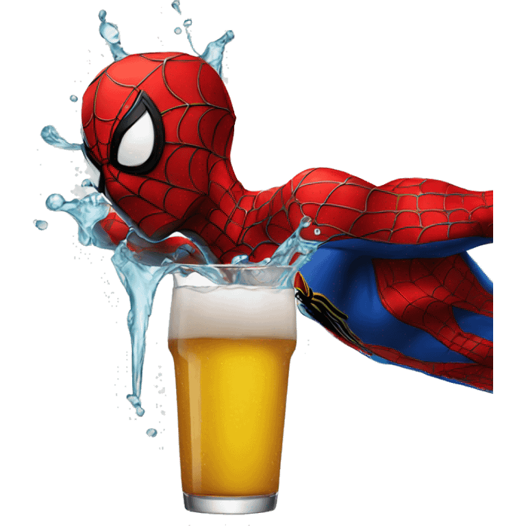 spiderman drinking emoji