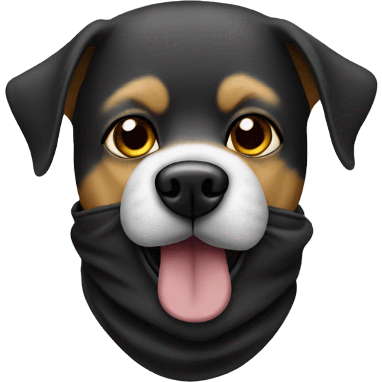 Dog in a ski mask emoji