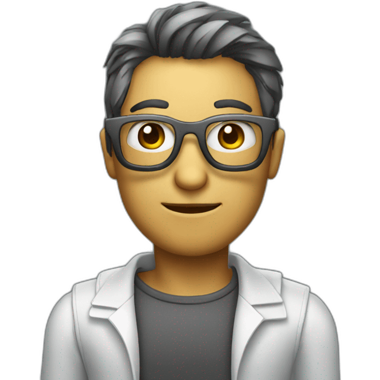 robot developer man with glasses emoji