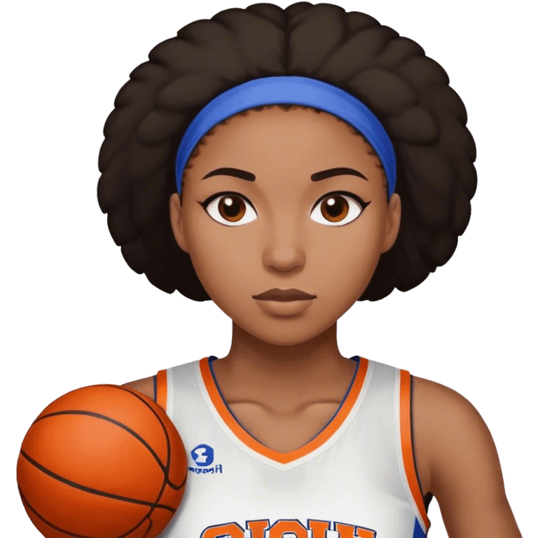 Female black basketball player with #3 SU jersey  emoji